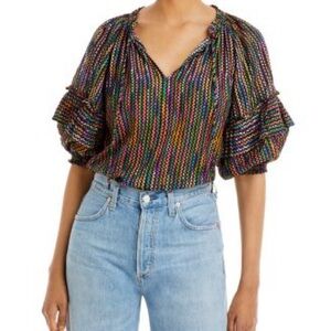 Ramy Brook Vibrant Striped Blouse